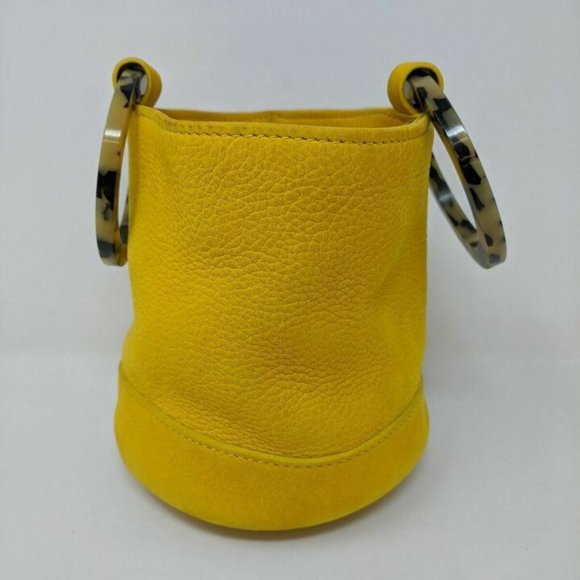 Simon Miller Bongai 15 Mini Nubuck Bucket Bag, Women's Size Mini - Yellow - Picture 3 of 10